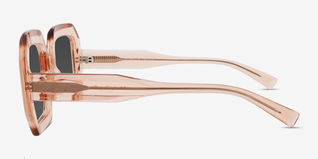 Cyrille Coral AcetateSunglass Frames from EyeBuyDirect, Side View