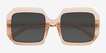 Cyrille Coral AcetateSunglass Frames from EyeBuyDirect, Closed View