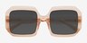 Cyrille Coral AcetateSunglass Frames from EyeBuyDirect, Closed View
