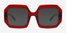 Cyrille Red AcetateSunglass Frames from EyeBuyDirect, Front View