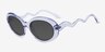 Tilde Purple PlasticSunglass Frames from EyeBuyDirect, Angle View