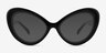 Babe Black PlasticSunglass Frames from EyeBuyDirect, Front View