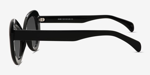 Babe Black PlasticSunglass Frames from EyeBuyDirect, Side View