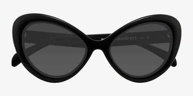 Babe Black PlasticSunglass Frames from EyeBuyDirect, Closed View