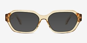 Collins Jaune Acétate Soleil de Lunette de vue d'EyeBuyDirect, Vue de Face