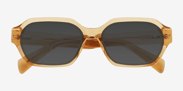 Collins Yellow AcetateSunglass Frames from EyeBuyDirect, Closed View