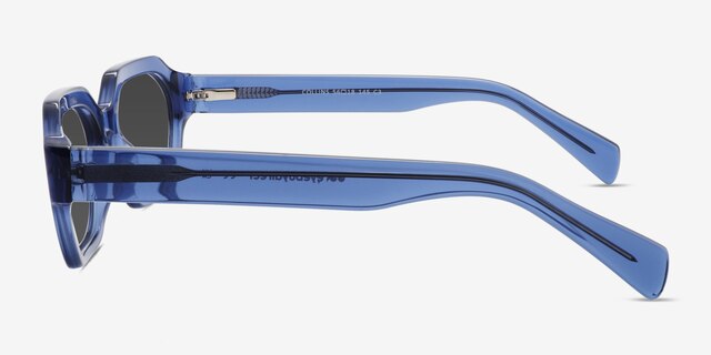 Collins Blue AcetateSunglass Frames from EyeBuyDirect, Side View