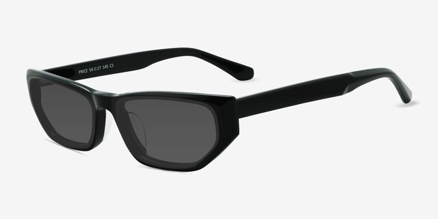 Price Black AcetateSunglass Frames from EyeBuyDirect, Angle View