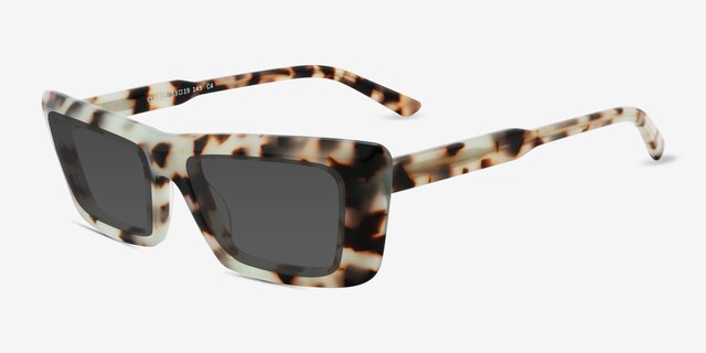 Clarke Ivory Tortoise AcetateSunglass Frames from EyeBuyDirect, Angle View
