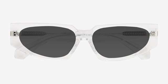 Cooke Clear AcetateSunglass Frames from EyeBuyDirect, Closed View
