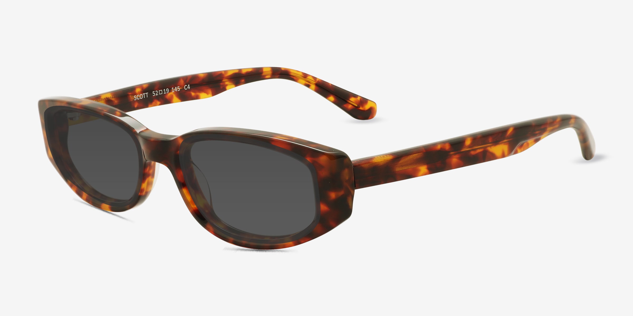 Scott - Rectangle Tortoise Frame Prescription Sunglasses 