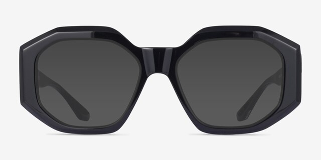 Estate Black AcetateSunglass Frames from EyeBuyDirect, Front View
