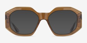 Estate Brun Acétate Soleil de Lunette de vue d'EyeBuyDirect, Vue de Face