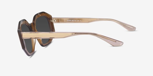 Estate Brown AcetateSunglass Frames from EyeBuyDirect, Side View