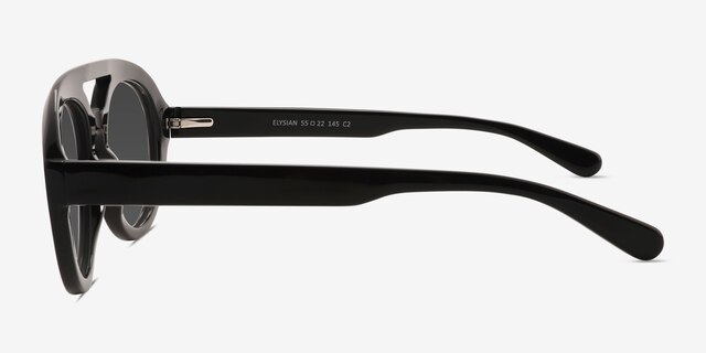 Elysian Black AcetateSunglass Frames from EyeBuyDirect, Side View