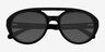 Elysian Black AcetateSunglass Frames from EyeBuyDirect, Closed View