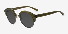 Nebula Vert Acétate Soleil de Lunette de vue d'EyeBuyDirect, Vue d'Angle