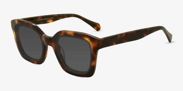 Celestia Écailles AcétateSoleil de Lunette de vue d'EyeBuyDirect, Vue d'Angle