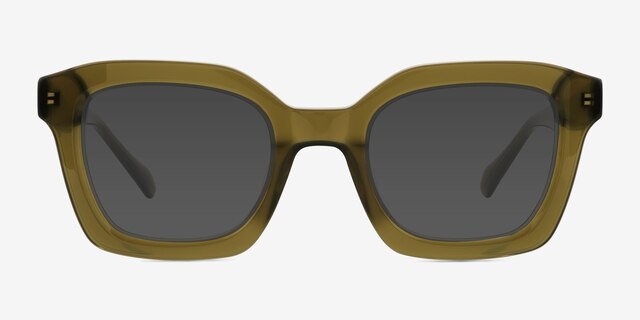 Celestia Green AcetateSunglass Frames from EyeBuyDirect, Front View