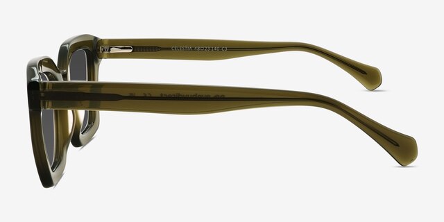 Celestia Green AcetateSunglass Frames from EyeBuyDirect, Side View