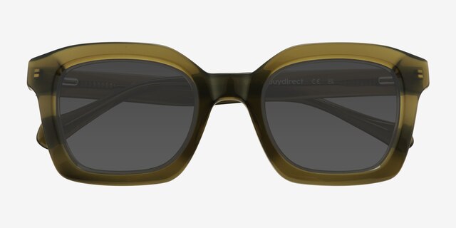 Celestia Green AcetateSunglass Frames from EyeBuyDirect, Closed View