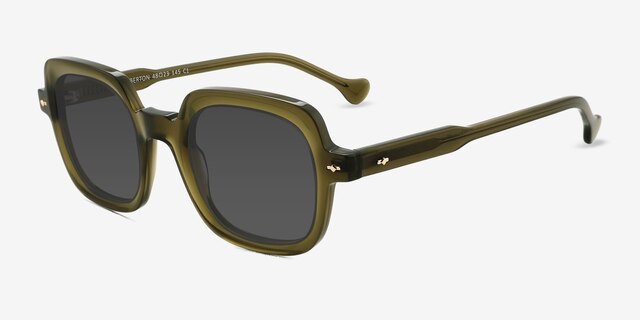 Pemberton Green AcetateSunglass Frames from EyeBuyDirect, Angle View