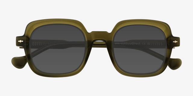 Pemberton Green AcetateSunglass Frames from EyeBuyDirect, Closed View