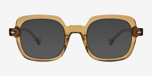 Pemberton Brun AcétateSoleil de Lunette de vue d'EyeBuyDirect, Vue de Face