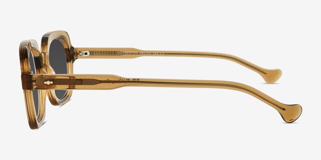 Pemberton Brun AcétateSoleil de Lunette de vue d'EyeBuyDirect, Vue de Côté