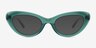 Everstone Teal AcetateSunglass Frames from EyeBuyDirect, Front View