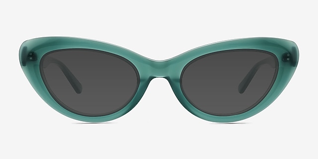 Everstone Teal AcetateSunglass Frames from EyeBuyDirect, Front View