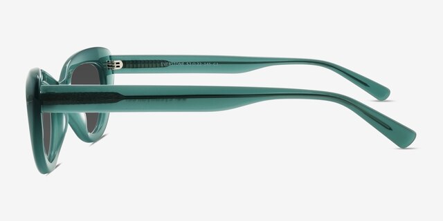 Everstone Teal AcetateSunglass Frames from EyeBuyDirect, Side View