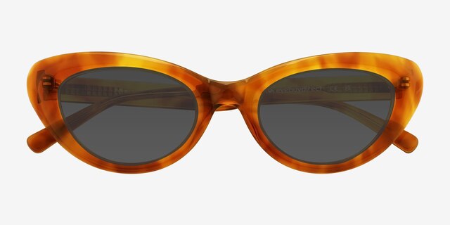 Everstone Tortoise AcetateSunglass Frames from EyeBuyDirect, Closed View