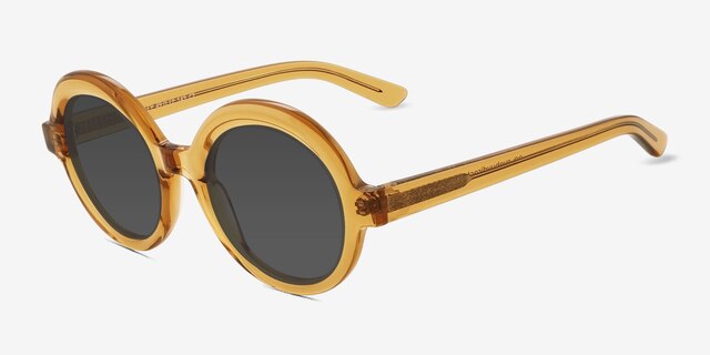 Blakesley Yellow AcetateSunglass Frames from EyeBuyDirect, Angle View