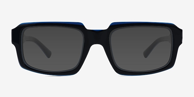 Xenon Bleu marine AcétateSoleil de Lunette de vue d'EyeBuyDirect, Vue de Face