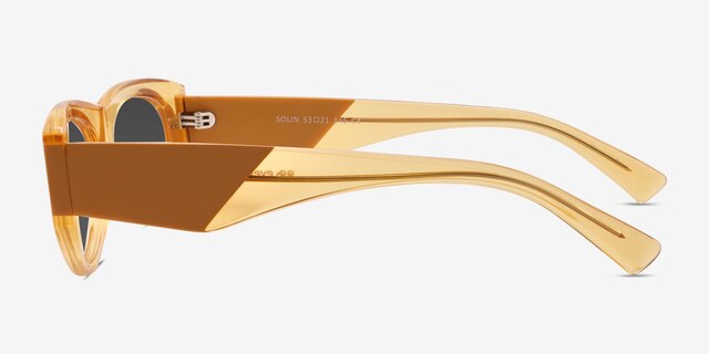 Solin Jaune AcétateSoleil de Lunette de vue d'EyeBuyDirect, Vue de Côté