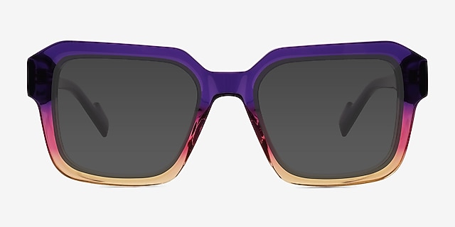 Fenix Purple Brown AcétateSoleil de Lunette de vue d'EyeBuyDirect, Vue de Face