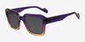 Fenix Purple Brown AcétateSoleil de Lunette de vue d'EyeBuyDirect, Vue d'Angle