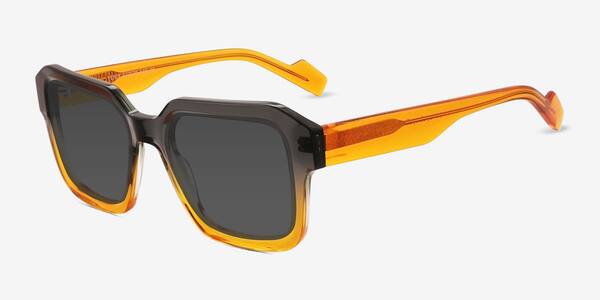 Gray Orange Fenix -  Acetate Sunglasses