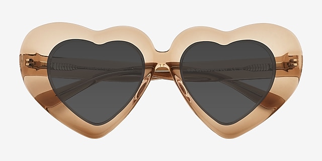 Tenderheart Brown AcetateSunglass Frames from EyeBuyDirect, Closed View