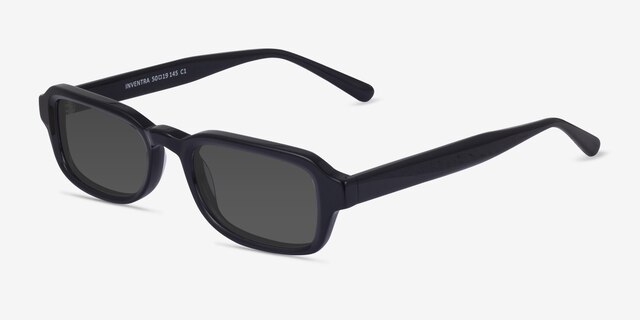 Inventra Black AcetateSunglass Frames from EyeBuyDirect, Angle View