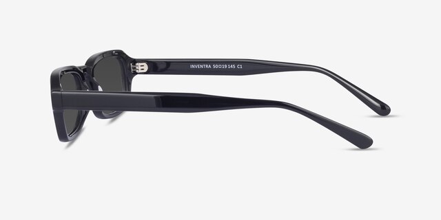 Inventra Black AcetateSunglass Frames from EyeBuyDirect, Side View
