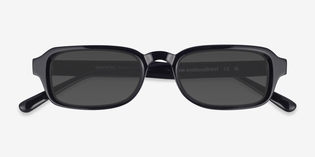 Inventra Black AcetateSunglass Frames from EyeBuyDirect, Closed View