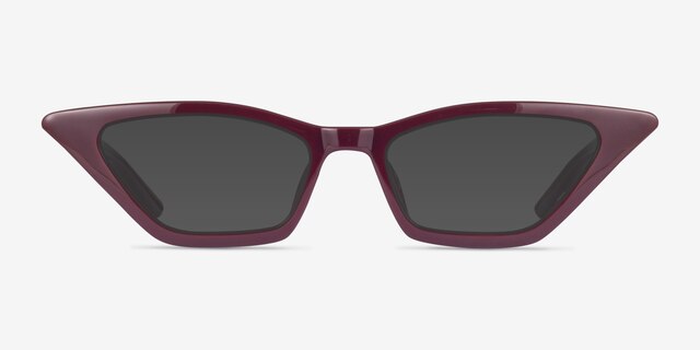 Inspira Burgundy PlasticSunglass Frames from EyeBuyDirect, Front View