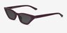 Inspira Burgundy PlasticSunglass Frames from EyeBuyDirect, Angle View