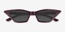 Inspira Burgundy PlasticSunglass Frames from EyeBuyDirect, Closed View
