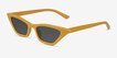 Inspira Yellow PlasticSunglass Frames from EyeBuyDirect, Angle View