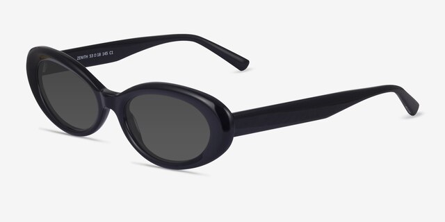 Zenith Black AcetateSunglass Frames from EyeBuyDirect, Angle View