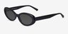 Zenith Black AcetateSunglass Frames from EyeBuyDirect, Angle View