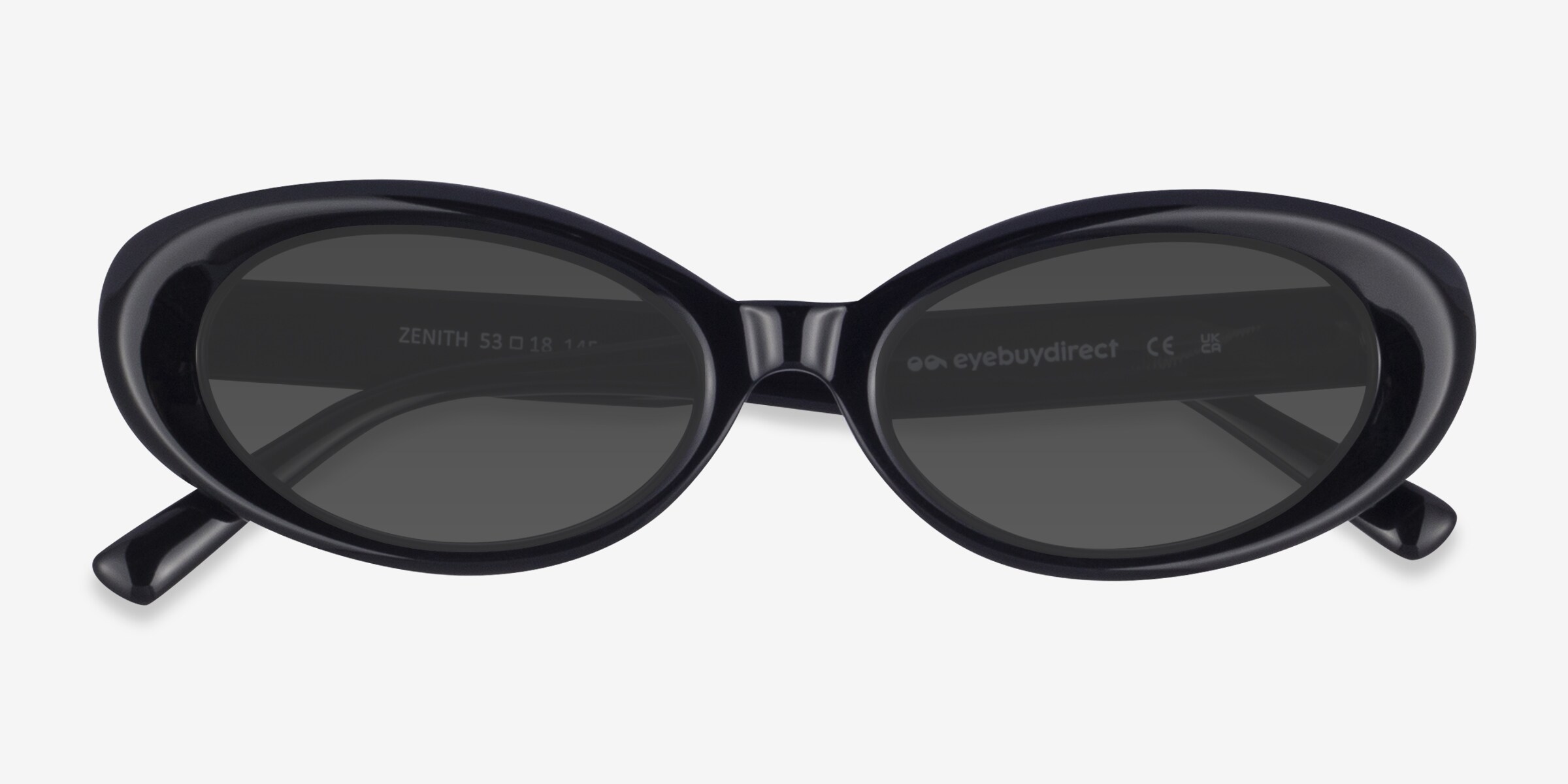 Zenith - Oval Black Frame Prescription Sunglasses | Eyebuydirect